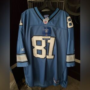 DETROIT LIONS FANS! Detroit Lions Reebok NFL Calvin #81 Pollard Jersey Size 4XL